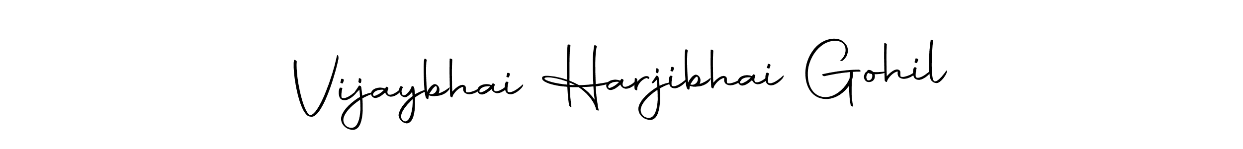 Create a beautiful signature design for name Vijaybhai Harjibhai Gohil. With this signature (Autography-DOLnW) fonts, you can make a handwritten signature for free. Vijaybhai Harjibhai Gohil signature style 10 images and pictures png