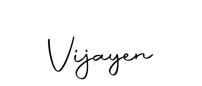 Design your own signature with our free online signature maker. With this signature software, you can create a handwritten (Autography-DOLnW) signature for name Vijayen. Vijayen signature style 10 images and pictures png