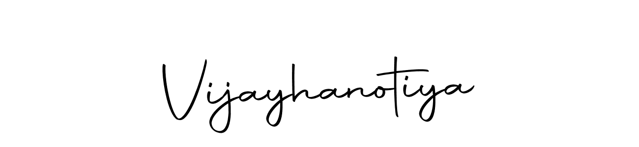 Make a beautiful signature design for name Vijayhanotiya. With this signature (Autography-DOLnW) style, you can create a handwritten signature for free. Vijayhanotiya signature style 10 images and pictures png