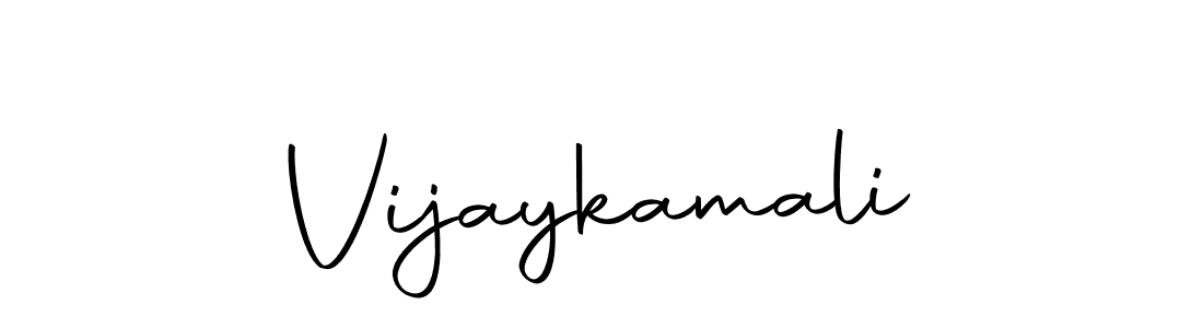 Use a signature maker to create a handwritten signature online. With this signature software, you can design (Autography-DOLnW) your own signature for name Vijaykamali. Vijaykamali signature style 10 images and pictures png