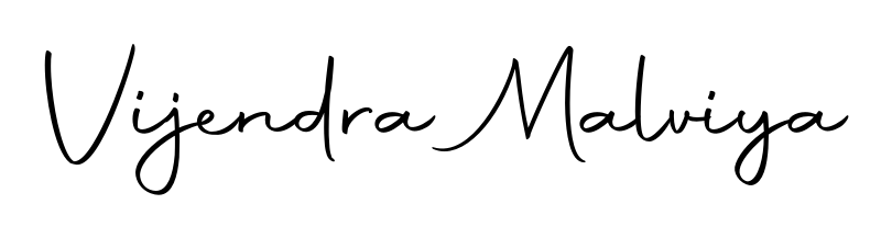 A dynamic signature style for Vijendra Malviya using Autography-DOLnW script. Designed to look authentic, handwritten, and professional. Vijendra Malviya signature style 10 images and pictures png