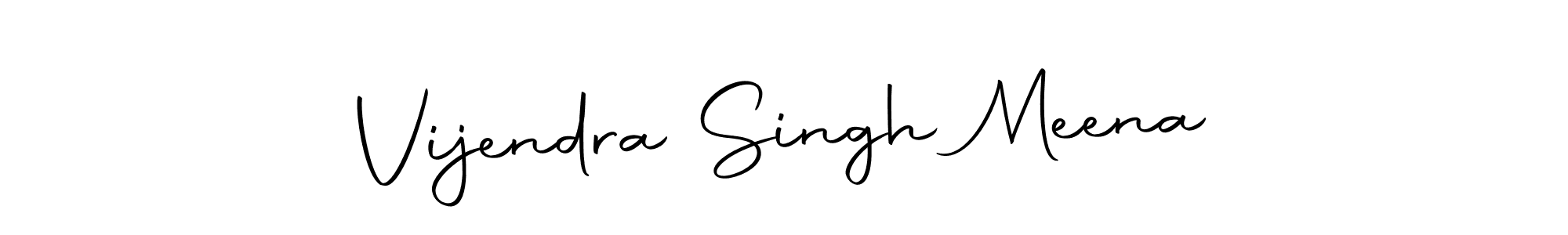 How to make Vijendra Singh Meena name signature. Use Autography-DOLnW style for creating short signs online. This is the latest handwritten sign. Vijendra Singh Meena signature style 10 images and pictures png