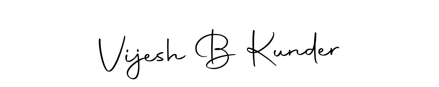 Autography-DOLnW is a professional signature style that is perfect for those who want to add a touch of class to their signature. It is also a great choice for those who want to make their signature more unique. Get Vijesh B Kunder name to fancy signature for free. Vijesh B Kunder signature style 10 images and pictures png