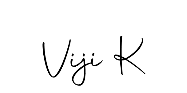 Make a beautiful signature design for name Viji K. With this signature (Autography-DOLnW) style, you can create a handwritten signature for free. Viji K signature style 10 images and pictures png