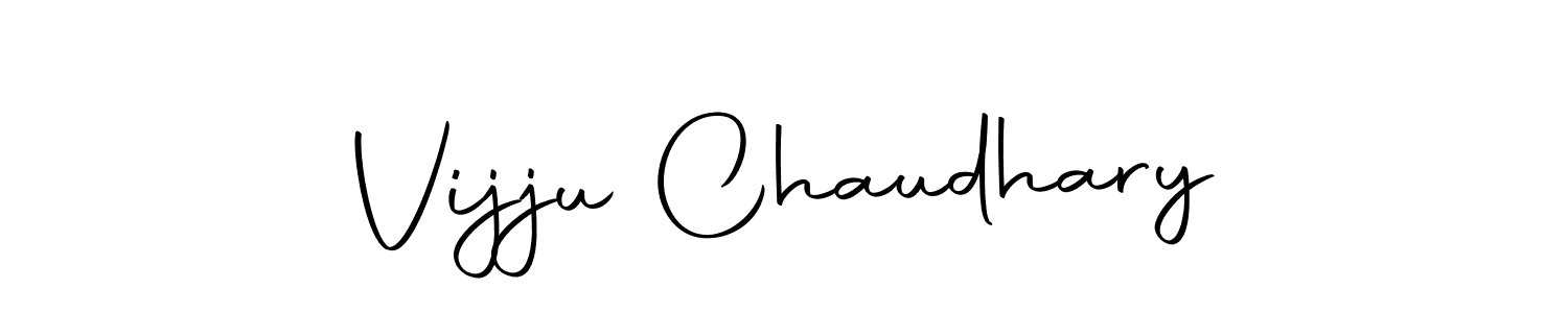 How to make Vijju Chaudhary name signature. Use Autography-DOLnW style for creating short signs online. This is the latest handwritten sign. Vijju Chaudhary signature style 10 images and pictures png