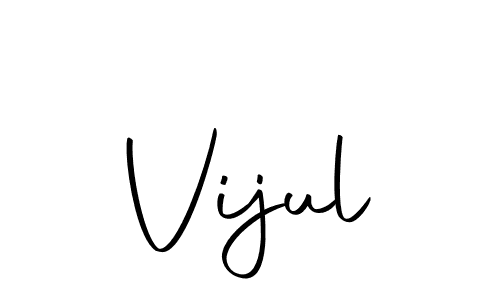 Design your own signature with our free online signature maker. With this signature software, you can create a handwritten (Autography-DOLnW) signature for name Vijul. Vijul signature style 10 images and pictures png