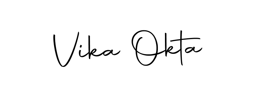 if you are searching for the best signature style for your name Vika Okta. so please give up your signature search. here we have designed multiple signature styles  using Autography-DOLnW. Vika Okta signature style 10 images and pictures png