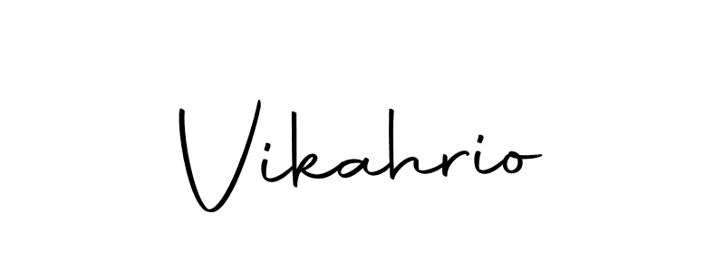 How to make Vikahrio name signature. Use Autography-DOLnW style for creating short signs online. This is the latest handwritten sign. Vikahrio signature style 10 images and pictures png