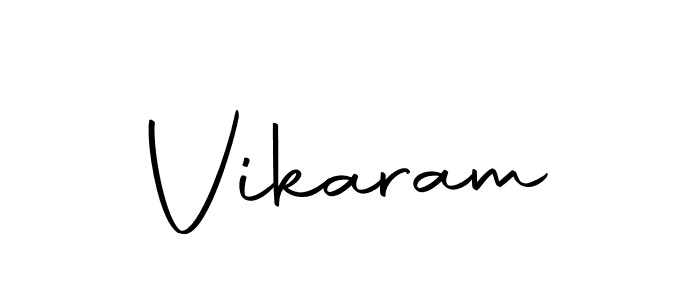 Make a beautiful signature design for name Vikaram. With this signature (Autography-DOLnW) style, you can create a handwritten signature for free. Vikaram signature style 10 images and pictures png