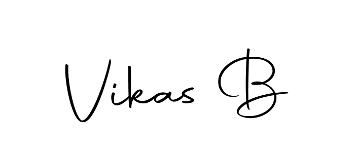 Create a beautiful signature design for name Vikas B. With this signature (Autography-DOLnW) fonts, you can make a handwritten signature for free. Vikas B signature style 10 images and pictures png