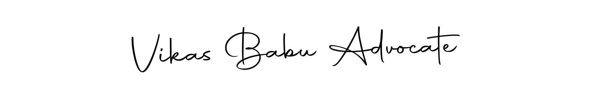 Use a signature maker to create a handwritten signature online. With this signature software, you can design (Autography-DOLnW) your own signature for name Vikas Babu Advocate. Vikas Babu Advocate signature style 10 images and pictures png