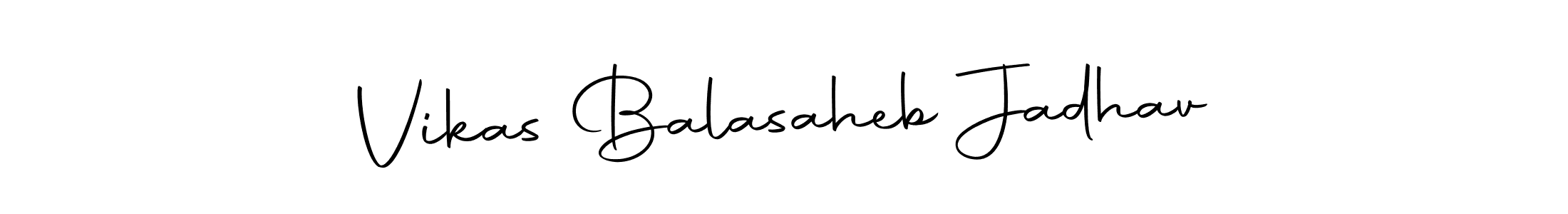 How to make Vikas Balasaheb Jadhav name signature. Use Autography-DOLnW style for creating short signs online. This is the latest handwritten sign. Vikas Balasaheb Jadhav signature style 10 images and pictures png