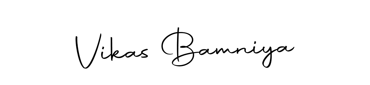 Also we have Vikas Bamniya name is the best signature style. Create professional handwritten signature collection using Autography-DOLnW autograph style. Vikas Bamniya signature style 10 images and pictures png