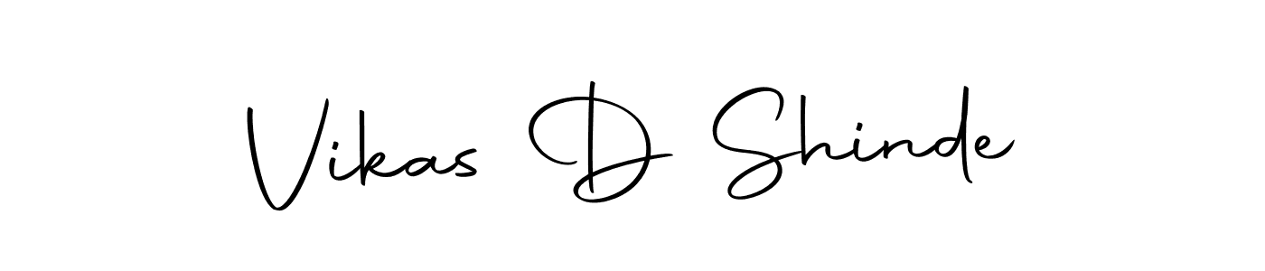 How to make Vikas D Shinde name signature. Use Autography-DOLnW style for creating short signs online. This is the latest handwritten sign. Vikas D Shinde signature style 10 images and pictures png