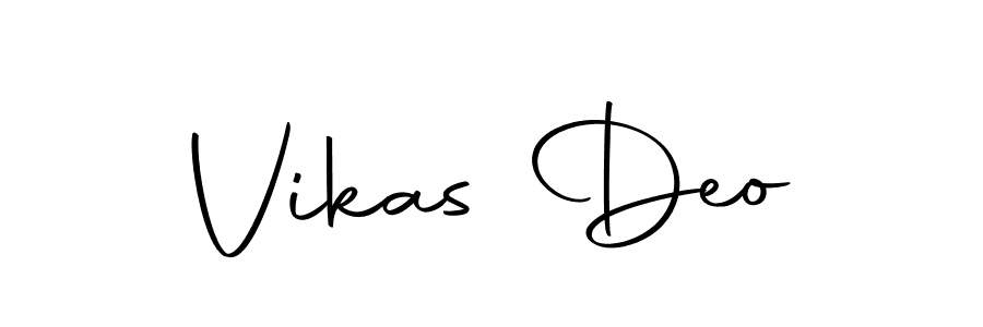 How to make Vikas Deo name signature. Use Autography-DOLnW style for creating short signs online. This is the latest handwritten sign. Vikas Deo signature style 10 images and pictures png