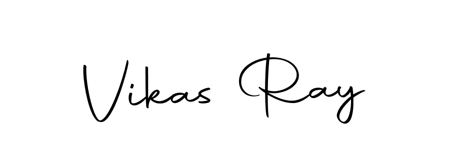 How to make Vikas Ray name signature. Use Autography-DOLnW style for creating short signs online. This is the latest handwritten sign. Vikas Ray signature style 10 images and pictures png