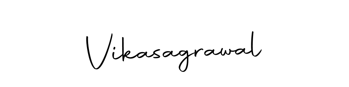 Create a beautiful signature design for name Vikasagrawal. With this signature (Autography-DOLnW) fonts, you can make a handwritten signature for free. Vikasagrawal signature style 10 images and pictures png