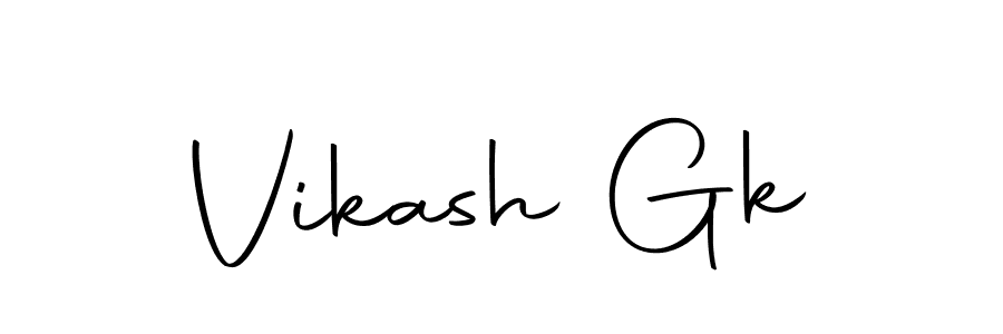 Vikash Gk stylish signature style. Best Handwritten Sign (Autography-DOLnW) for my name. Handwritten Signature Collection Ideas for my name Vikash Gk. Vikash Gk signature style 10 images and pictures png