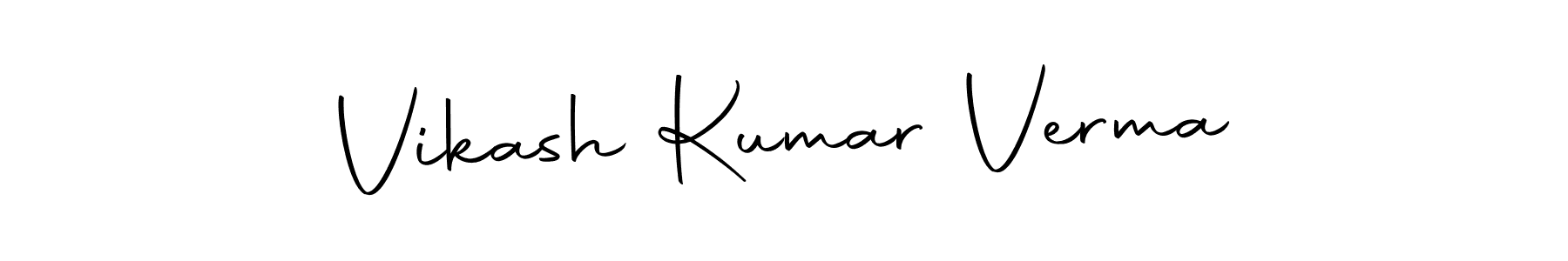 How to make Vikash Kumar Verma name signature. Use Autography-DOLnW style for creating short signs online. This is the latest handwritten sign. Vikash Kumar Verma signature style 10 images and pictures png