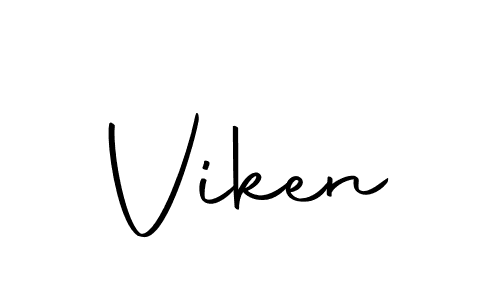 Create a beautiful signature design for name Viken. With this signature (Autography-DOLnW) fonts, you can make a handwritten signature for free. Viken signature style 10 images and pictures png