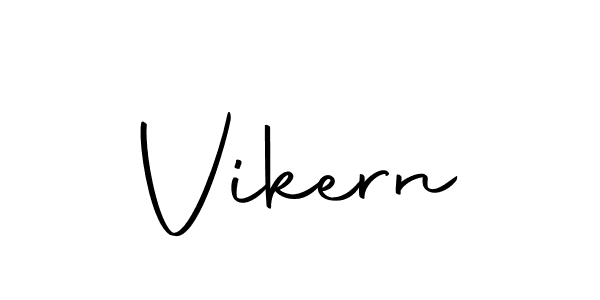 You should practise on your own different ways (Autography-DOLnW) to write your name (Vikern) in signature. don't let someone else do it for you. Vikern signature style 10 images and pictures png