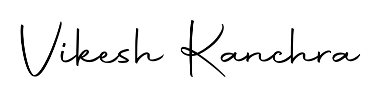 How to make Vikesh Kanchra name signature. Use Autography-DOLnW style for creating short signs online. This is the latest handwritten sign. Vikesh Kanchra signature style 10 images and pictures png
