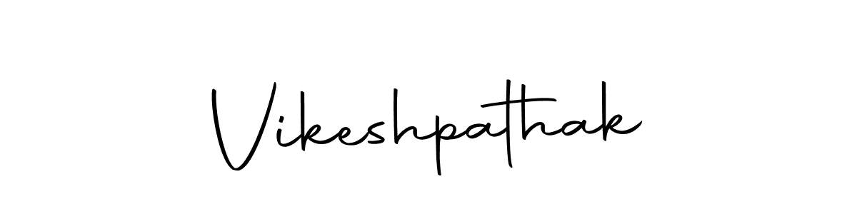 How to make Vikeshpathak signature? Autography-DOLnW is a professional autograph style. Create handwritten signature for Vikeshpathak name. Vikeshpathak signature style 10 images and pictures png