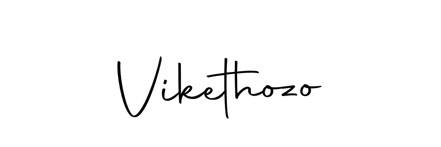 Similarly Autography-DOLnW is the best handwritten signature design. Signature creator online .You can use it as an online autograph creator for name Vikethozo. Vikethozo signature style 10 images and pictures png