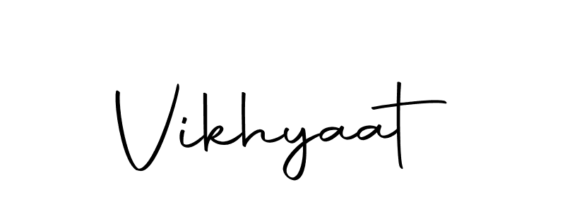 Make a beautiful signature design for name Vikhyaat. With this signature (Autography-DOLnW) style, you can create a handwritten signature for free. Vikhyaat signature style 10 images and pictures png