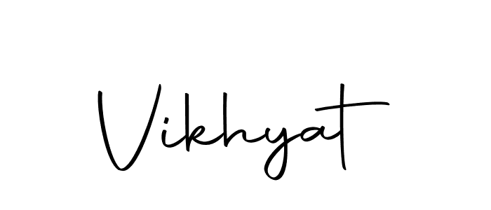 Create a beautiful signature design for name Vikhyat. With this signature (Autography-DOLnW) fonts, you can make a handwritten signature for free. Vikhyat signature style 10 images and pictures png