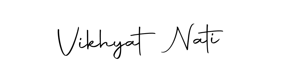 Here are the top 10 professional signature styles for the name Vikhyat Nati. These are the best autograph styles you can use for your name. Vikhyat Nati signature style 10 images and pictures png