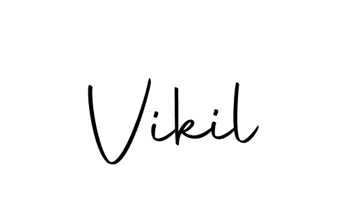 How to make Vikil name signature. Use Autography-DOLnW style for creating short signs online. This is the latest handwritten sign. Vikil signature style 10 images and pictures png