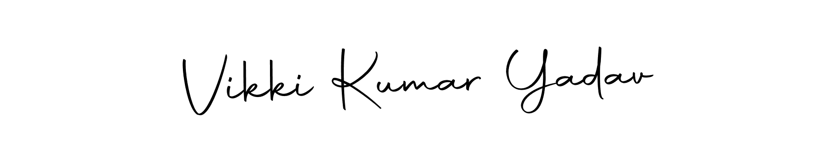 Design your own signature with our free online signature maker. With this signature software, you can create a handwritten (Autography-DOLnW) signature for name Vikki Kumar Yadav. Vikki Kumar Yadav signature style 10 images and pictures png