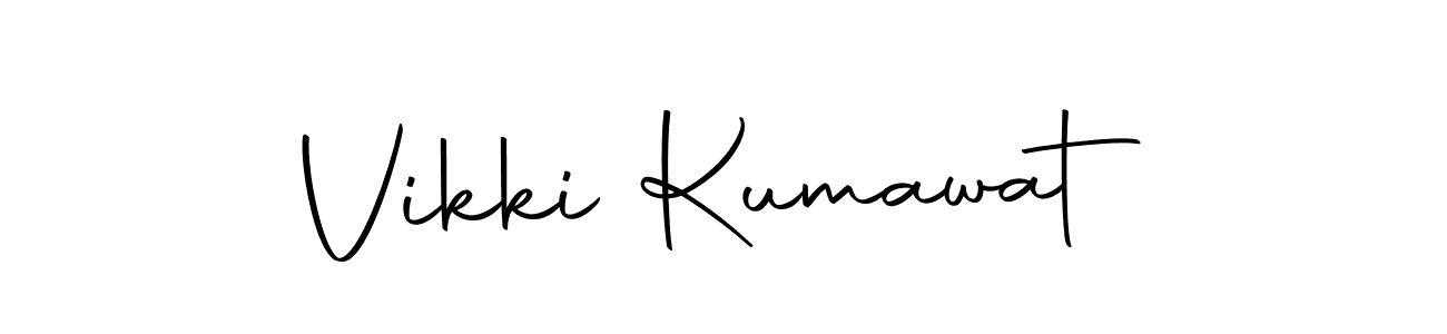 How to make Vikki Kumawat name signature. Use Autography-DOLnW style for creating short signs online. This is the latest handwritten sign. Vikki Kumawat signature style 10 images and pictures png