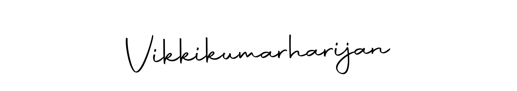 You should practise on your own different ways (Autography-DOLnW) to write your name (Vikkikumarharijan) in signature. don't let someone else do it for you. Vikkikumarharijan signature style 10 images and pictures png