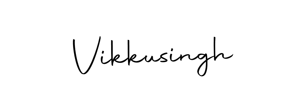 Use a signature maker to create a handwritten signature online. With this signature software, you can design (Autography-DOLnW) your own signature for name Vikkusingh. Vikkusingh signature style 10 images and pictures png