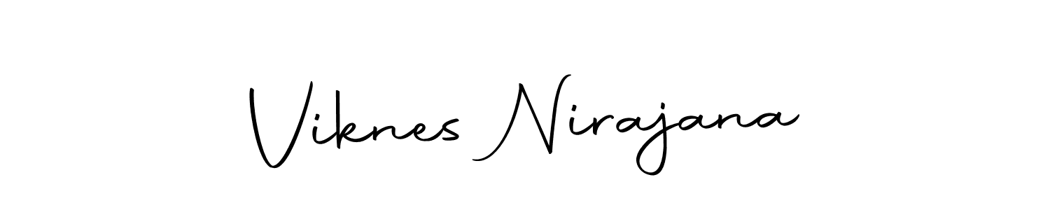 Autography-DOLnW is a professional signature style that is perfect for those who want to add a touch of class to their signature. It is also a great choice for those who want to make their signature more unique. Get Viknes Nirajana name to fancy signature for free. Viknes Nirajana signature style 10 images and pictures png