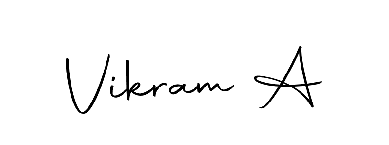 Create a beautiful signature design for name Vikram A. With this signature (Autography-DOLnW) fonts, you can make a handwritten signature for free. Vikram A signature style 10 images and pictures png