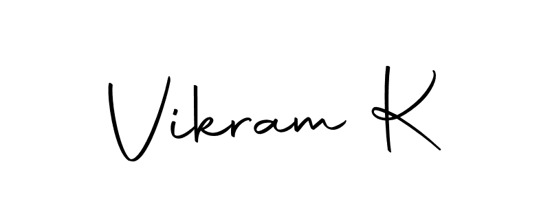 How to make Vikram K signature? Autography-DOLnW is a professional autograph style. Create handwritten signature for Vikram K name. Vikram K signature style 10 images and pictures png