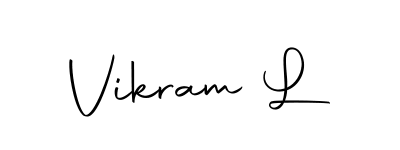 Use a signature maker to create a handwritten signature online. With this signature software, you can design (Autography-DOLnW) your own signature for name Vikram L. Vikram L signature style 10 images and pictures png