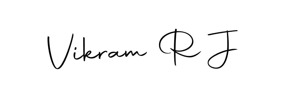 You can use this online signature creator to create a handwritten signature for the name Vikram R J. This is the best online autograph maker. Vikram R J signature style 10 images and pictures png