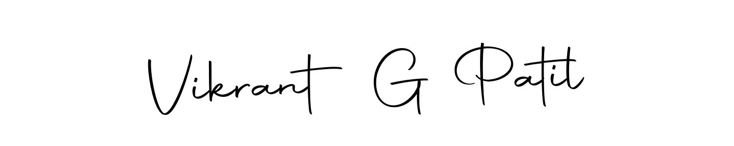 Create a beautiful signature design for name Vikrant G Patil. With this signature (Autography-DOLnW) fonts, you can make a handwritten signature for free. Vikrant G Patil signature style 10 images and pictures png