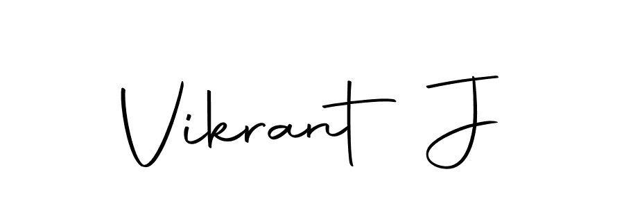 Use a signature maker to create a handwritten signature online. With this signature software, you can design (Autography-DOLnW) your own signature for name Vikrant J. Vikrant J signature style 10 images and pictures png