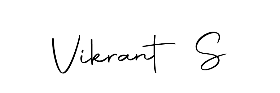 You can use this online signature creator to create a handwritten signature for the name Vikrant S. This is the best online autograph maker. Vikrant S signature style 10 images and pictures png