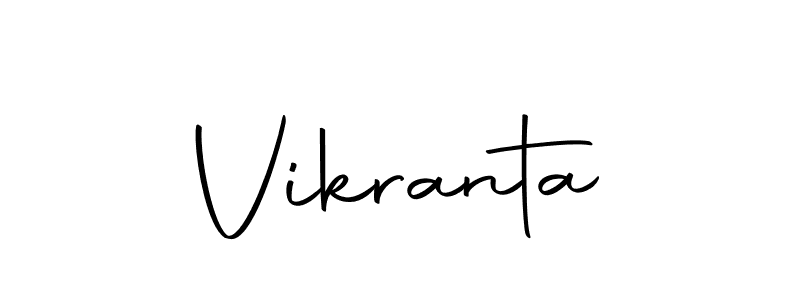 Create a beautiful signature design for name Vikranta. With this signature (Autography-DOLnW) fonts, you can make a handwritten signature for free. Vikranta signature style 10 images and pictures png