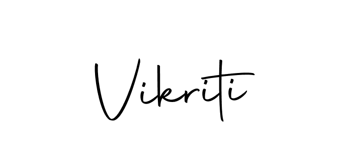 Create a beautiful signature design for name Vikriti. With this signature (Autography-DOLnW) fonts, you can make a handwritten signature for free. Vikriti signature style 10 images and pictures png