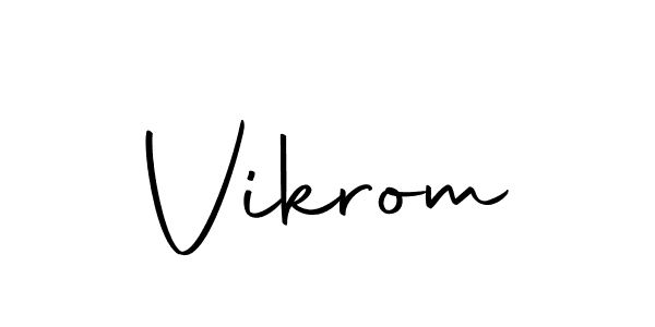 Here are the top 10 professional signature styles for the name Vikrom. These are the best autograph styles you can use for your name. Vikrom signature style 10 images and pictures png