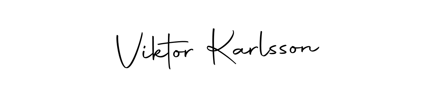 Create a beautiful signature design for name Viktor Karlsson. With this signature (Autography-DOLnW) fonts, you can make a handwritten signature for free. Viktor Karlsson signature style 10 images and pictures png