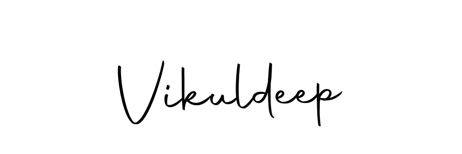 Create a beautiful signature design for name Vikuldeep. With this signature (Autography-DOLnW) fonts, you can make a handwritten signature for free. Vikuldeep signature style 10 images and pictures png