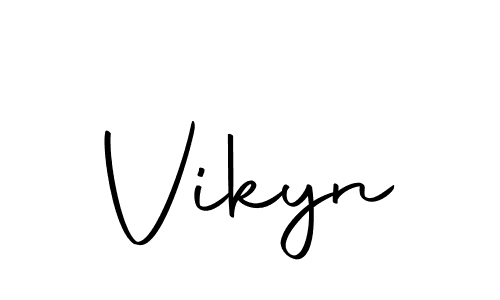 Similarly Autography-DOLnW is the best handwritten signature design. Signature creator online .You can use it as an online autograph creator for name Vikyn. Vikyn signature style 10 images and pictures png